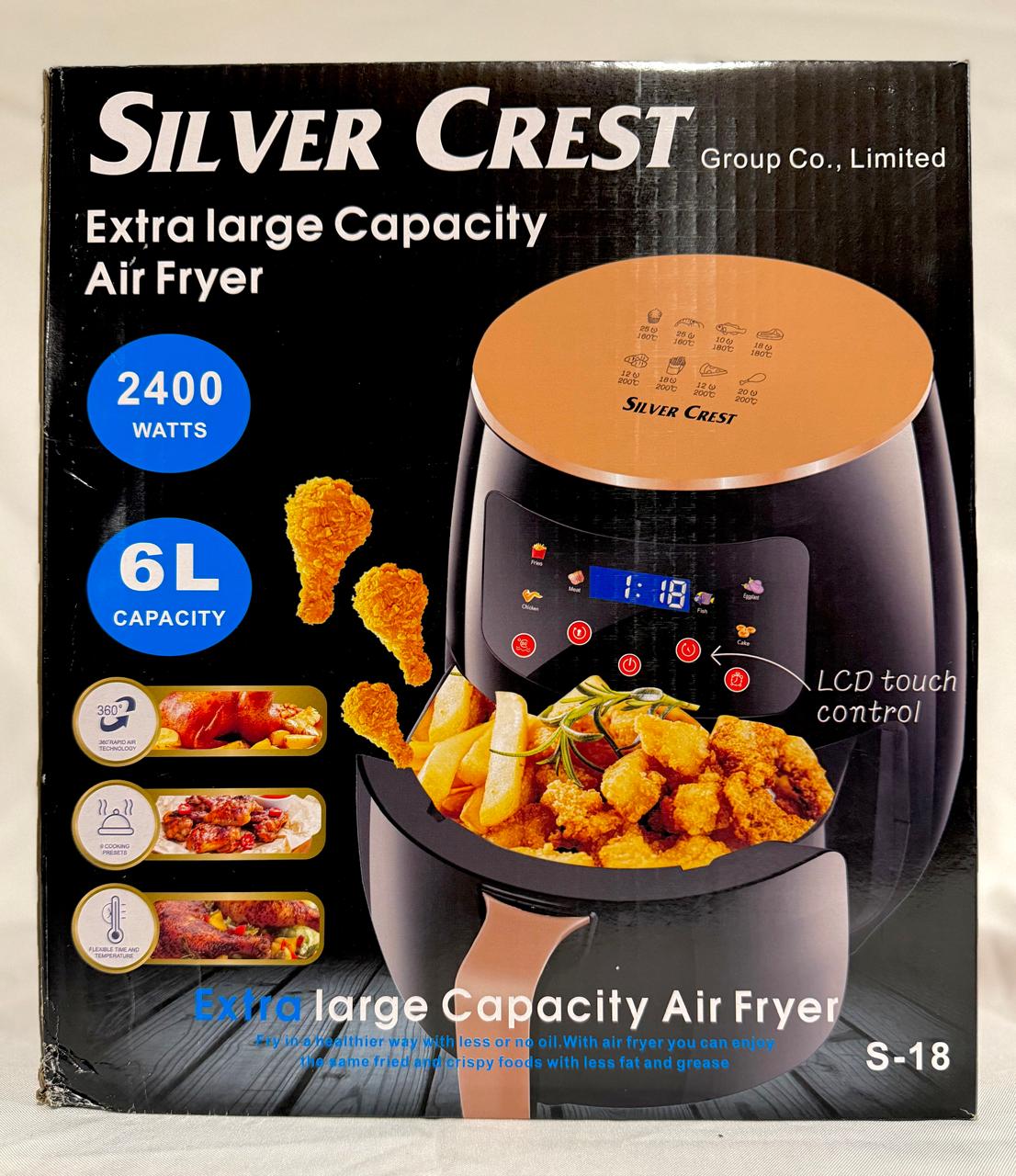 Freidora de Aire Silver Crest Extra Large 6L - 2400W