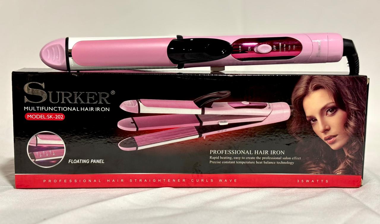 Plancha Multifuncional Surker SK-202 - Alisadora, Rizadora y Onduladora