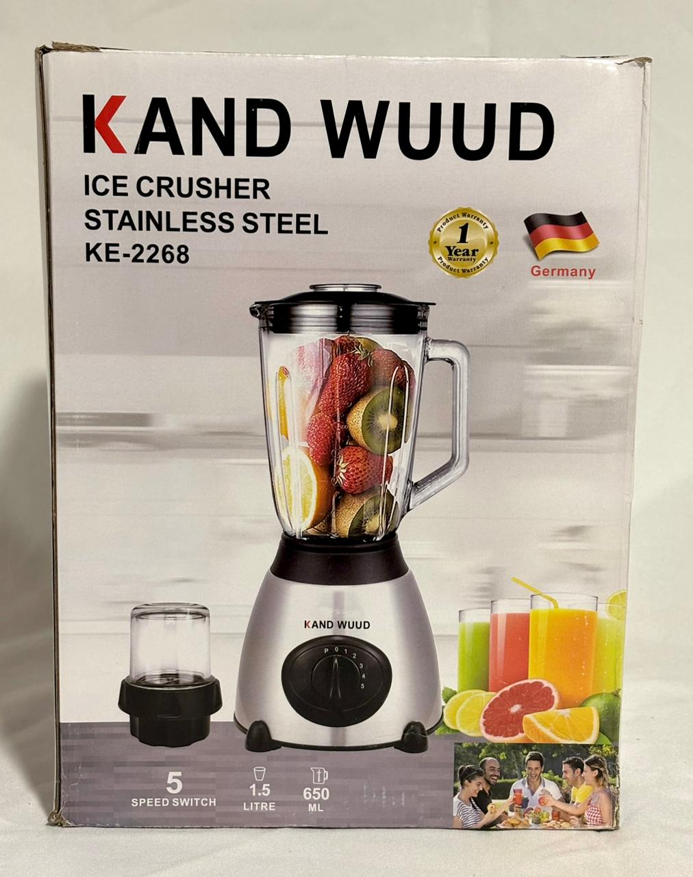 Licuadora Kand Wuud KE-2268 Ice Crusher Acero Inoxidable 1.5L - 5 Velocidades
