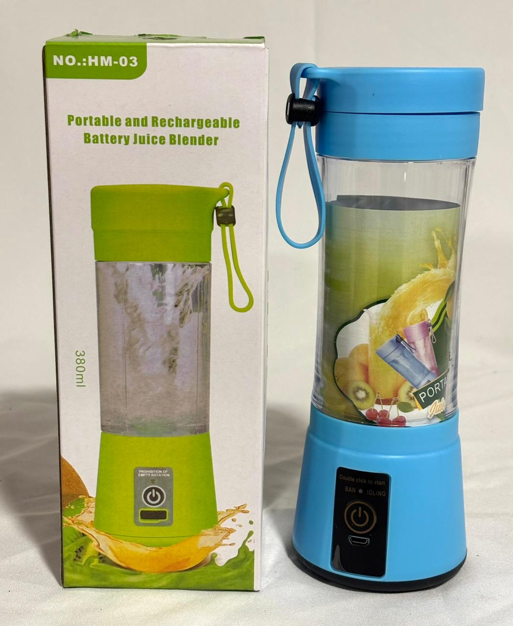 Juguera Portátil Recargable HM-03 380ml - Portable Battery Juice Blender