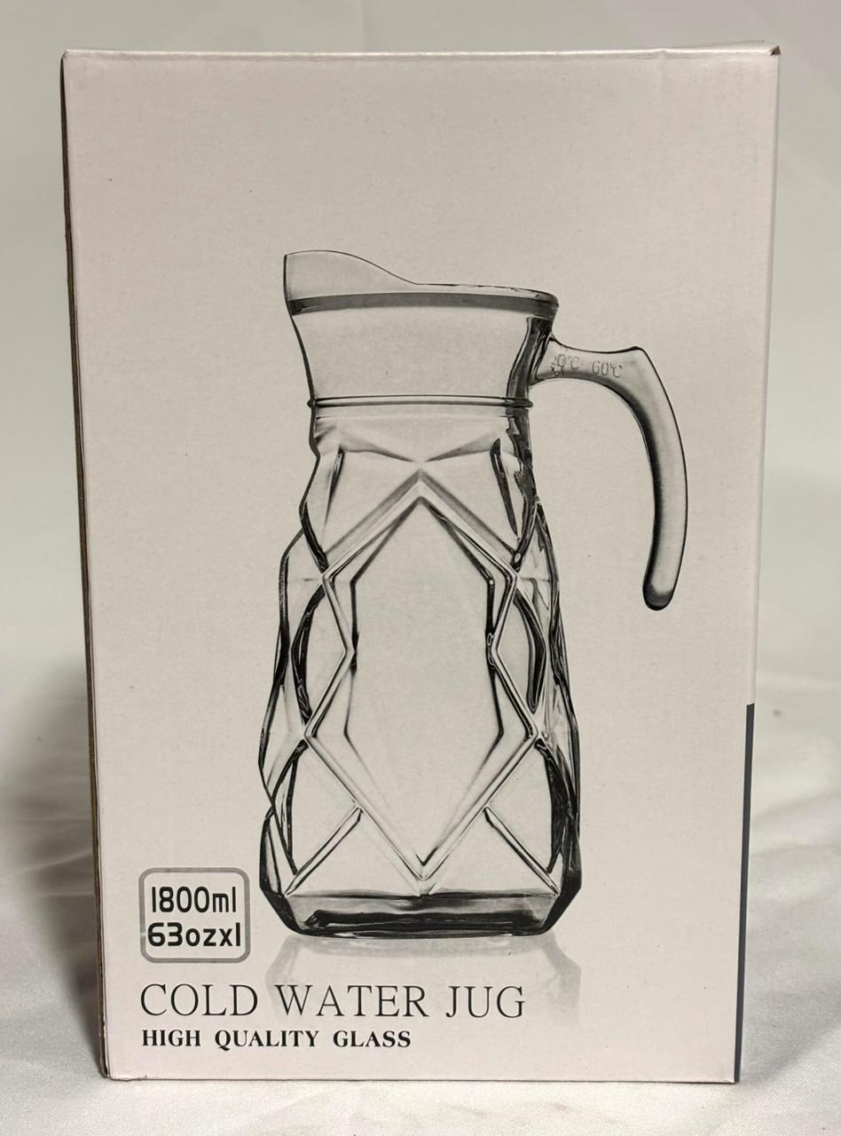 Jarra de Vidrio Tallado Cold Water Jug 1800ml - High Quality Glass