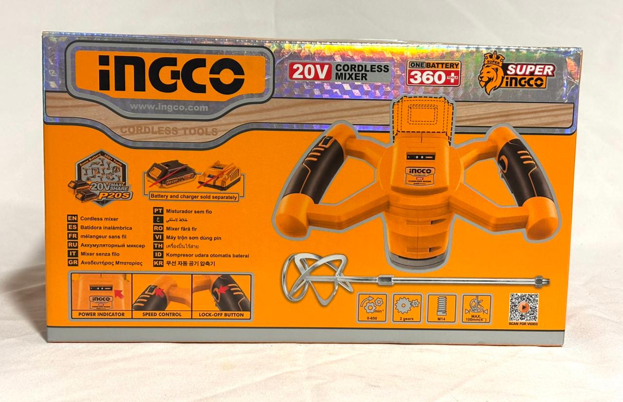 Mezclador Inalámbrico INGCO 20V Litio-Ion