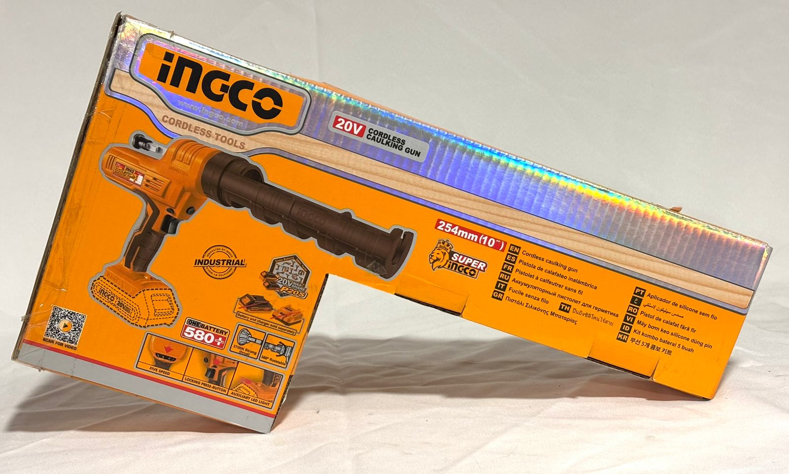 Pistola de Silicona Inalámbrica INGCO 20V 254mm