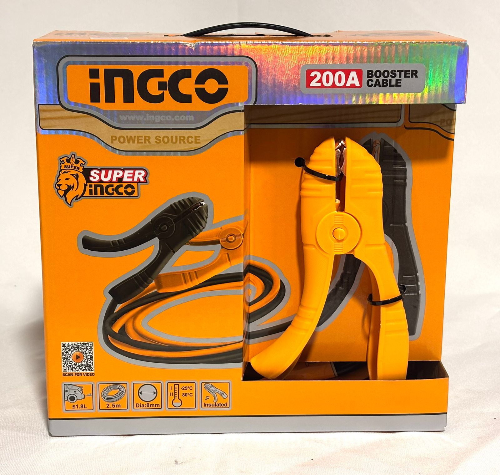 Cable de Arranque (Booster) INGCO 200A 2,5m